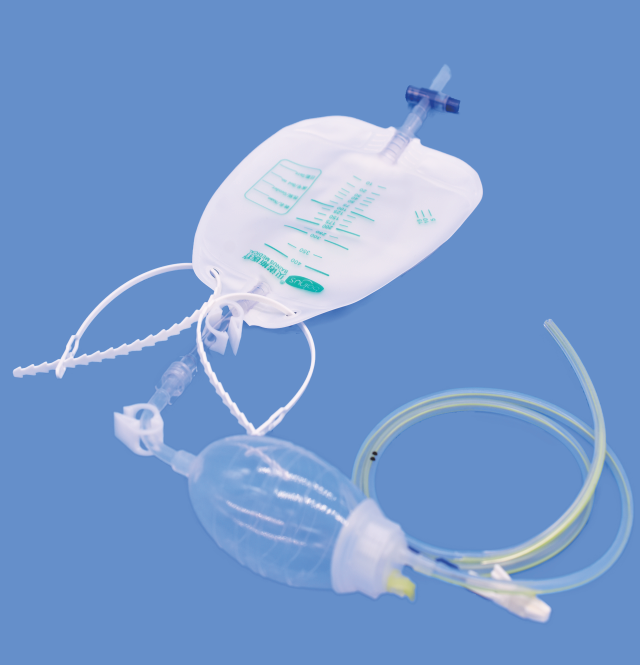Surgical drainage catheter set